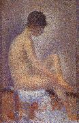 Georges Seurat Flank Stance oil